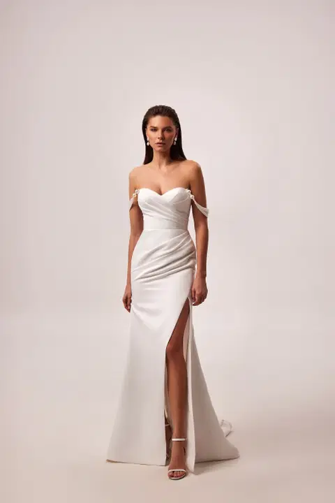 Bansky wedding dress by Milla Nova, mermaid, satin