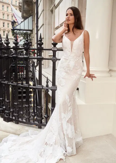 Heidi Klum wedding dress by Dando London, mermaid, tulle