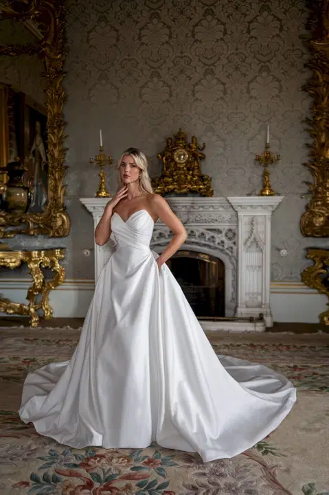 Style RB2230 wedding dress by Rachel Allan, ball gown, satin