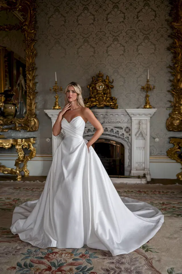 RB2230 by Rachel Allan: Ball Gown silhouette, sweetheart neckline, sleeveless, satin