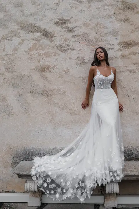 E504 - Pomona wedding dress by Abella, trumpet, tulle