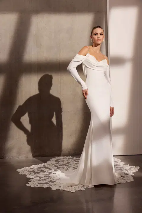 Peyton wedding dress by Avenue by Josephine Scott, mermaid, crepe