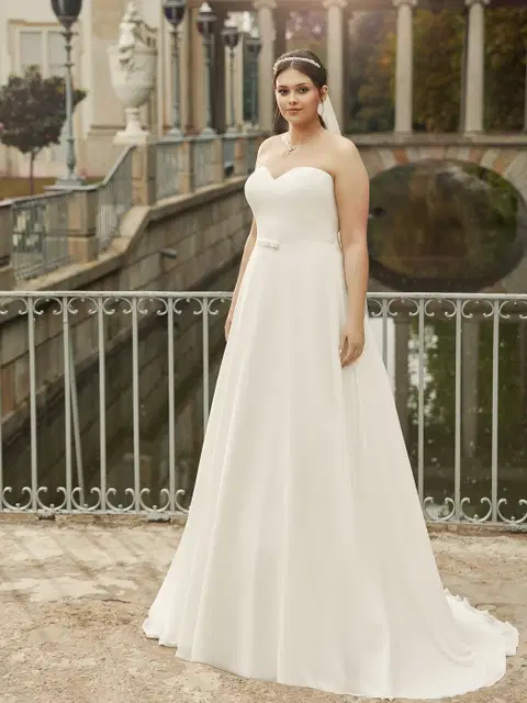 HARMONIA c wedding dress by Bianco Evento, A-line, satin
